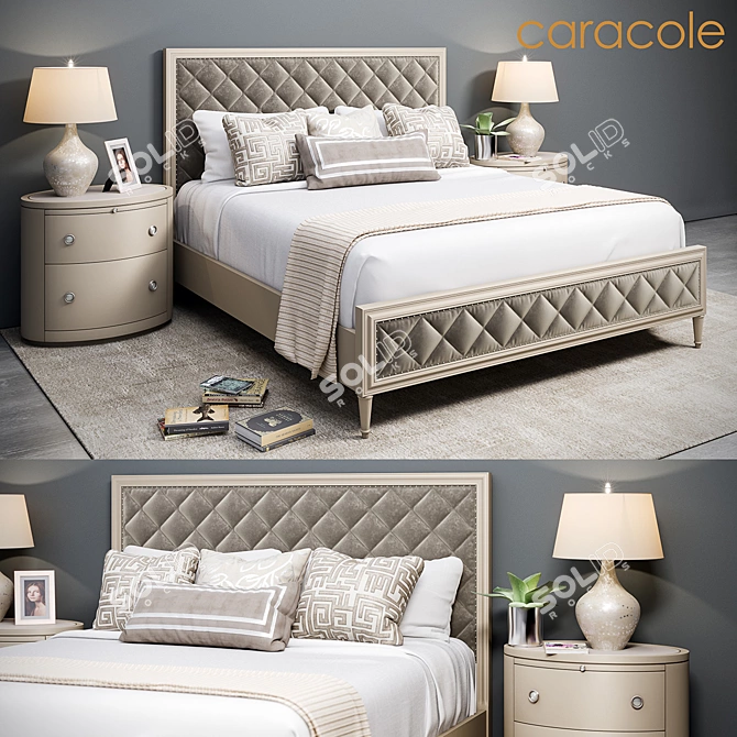 Eternal Glamour Pearl Bed 3D model image 1
