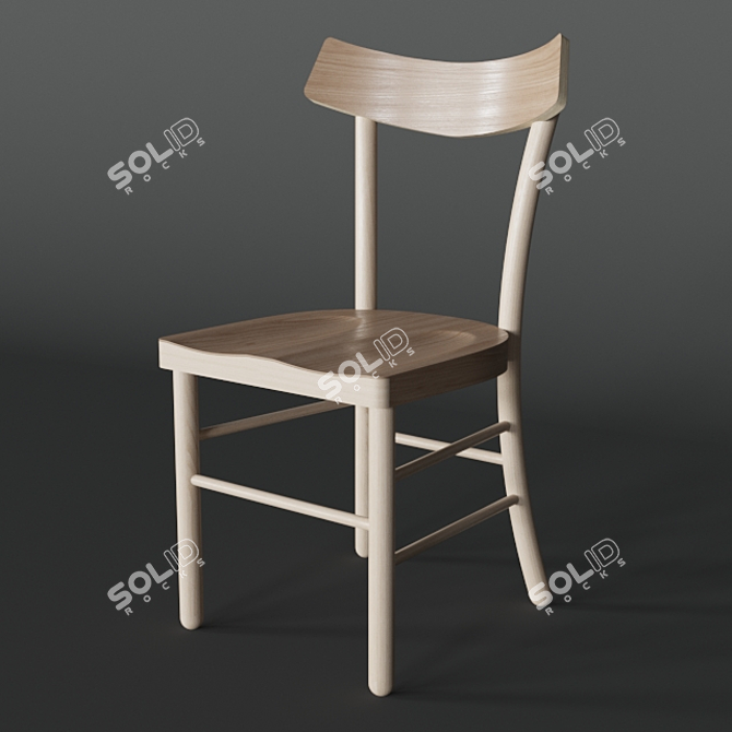 Sleek Fritz Chair: Modernized German Inspiration 3D model image 1