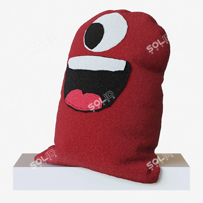 Cuddly Monster Plush Toy 3D model image 1