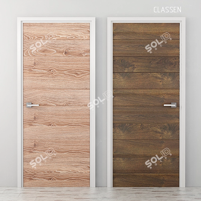 Classen Collection №4: Cassano Marone/Argenta Latte Oak Doors - 2022x818mm 3D model image 1