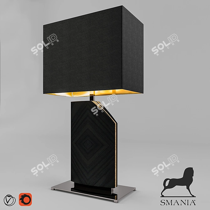 Diamond Veneer Wi Table Lamp 3D model image 1