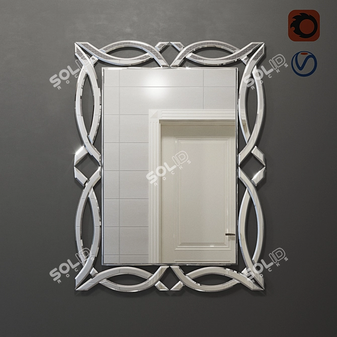 Elegant Venetian Mirror "Joshua 3D model image 1