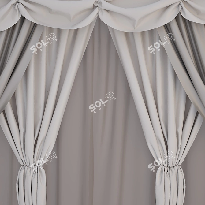 Elegant Drapes for Divine Interiors 3D model image 3