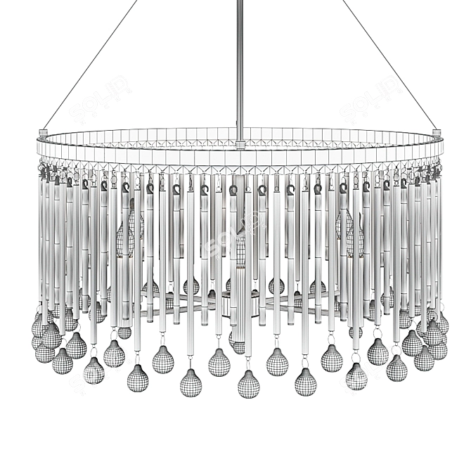 Glamorous Piper 6 Light Chandelier 3D model image 2