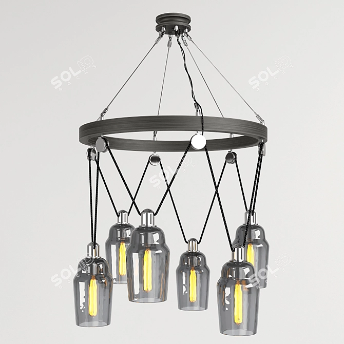 Elegant Citizen Chandelier Set 3D model image 3