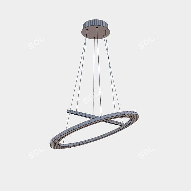 Rainbow Plated Chandelier 3D model image 2