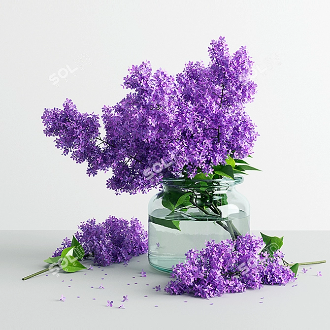 Lilac Jar Bloom 3D model image 1