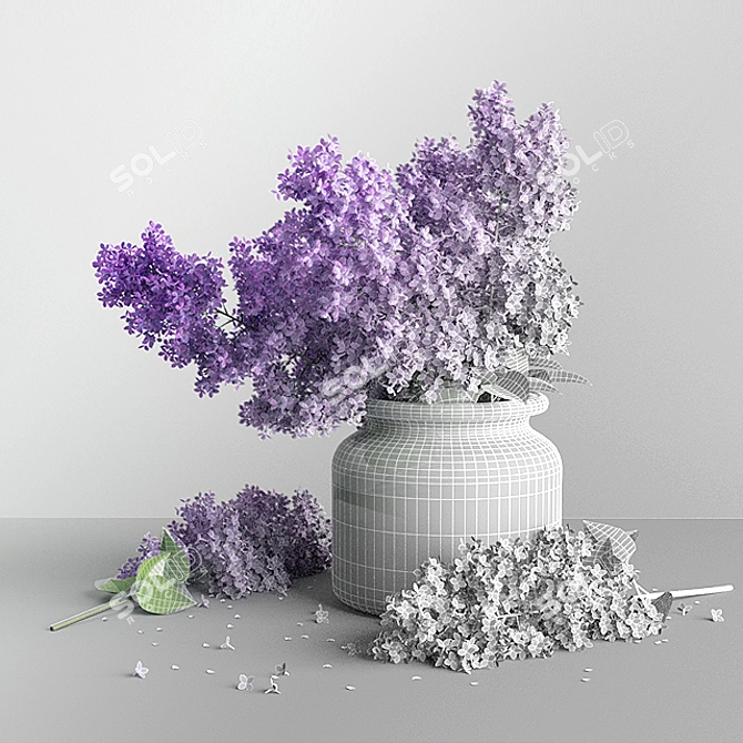 Lilac Jar Bloom 3D model image 3