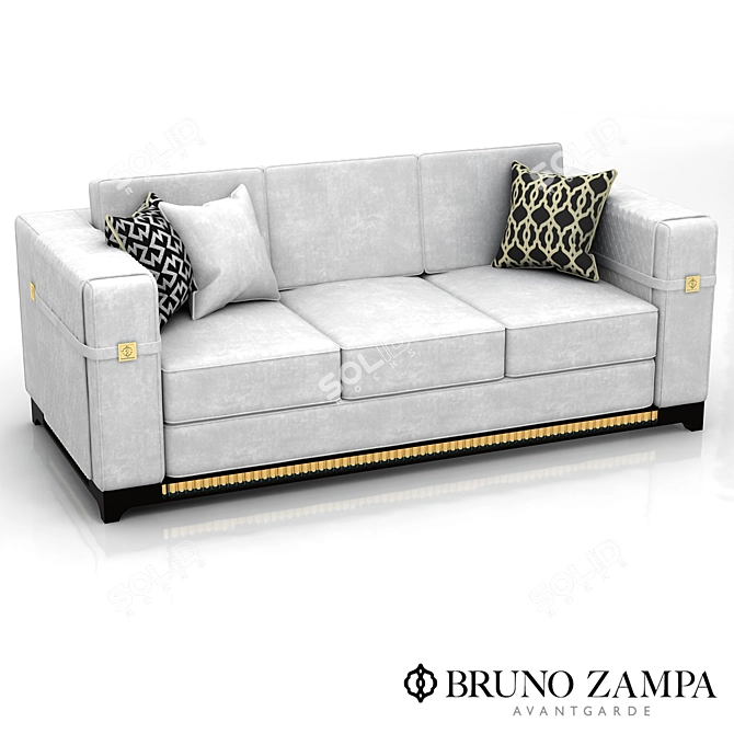 Luxury Italian Design: BRUNO ZAMPA Avantgarde Sofa 3D model image 1