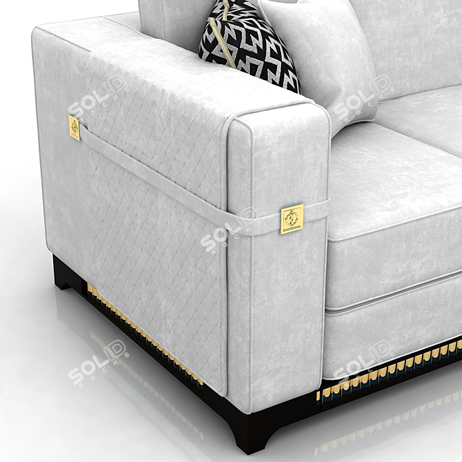 Luxury Italian Design: BRUNO ZAMPA Avantgarde Sofa 3D model image 3