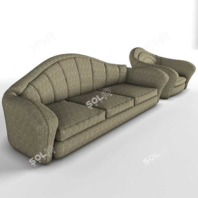 Cozy Comfort Sofa 3D model image 3