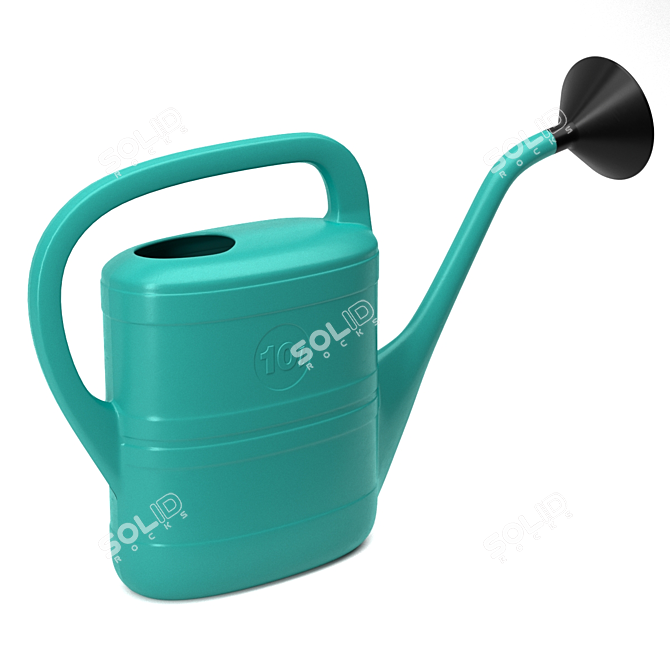 10L Plastic Garden Watering Can 3D model image 2