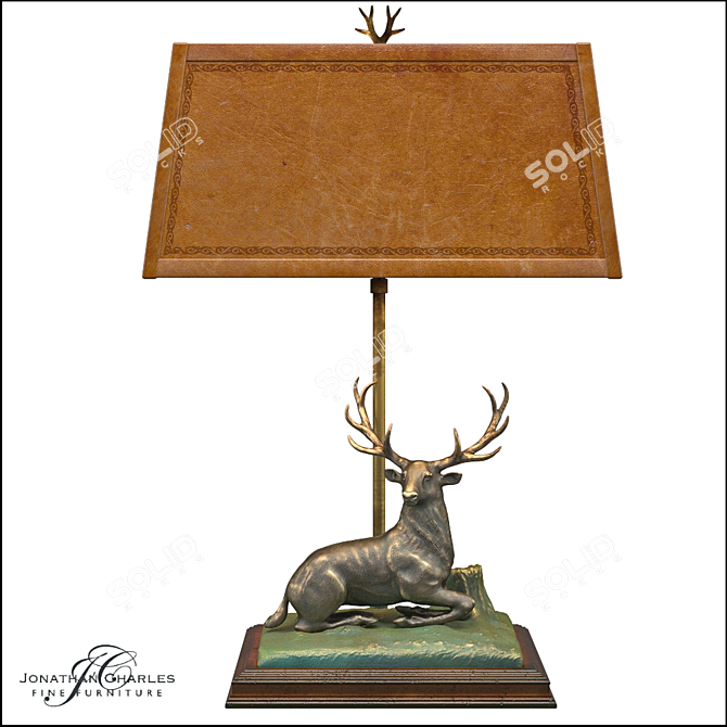 Deer Table Lamp by Jonathan Charles 3D model image 1
