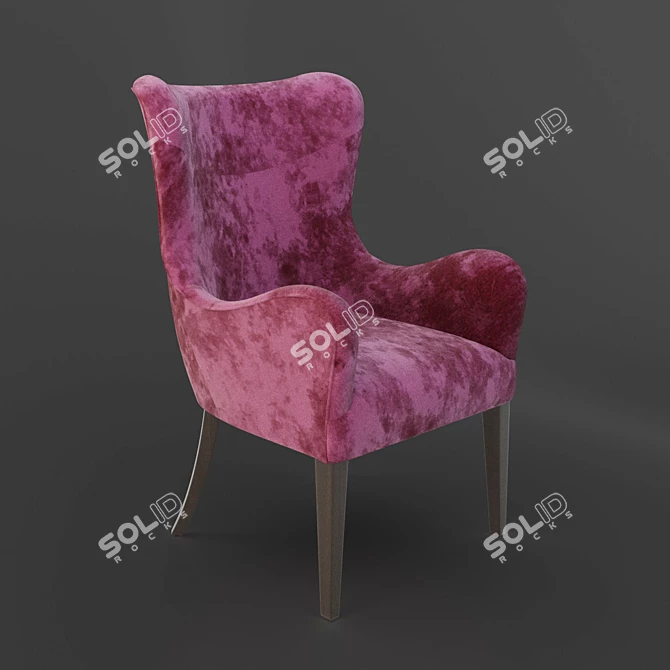 Sleek James-F Armchair: Ultimate Comfort 3D model image 1