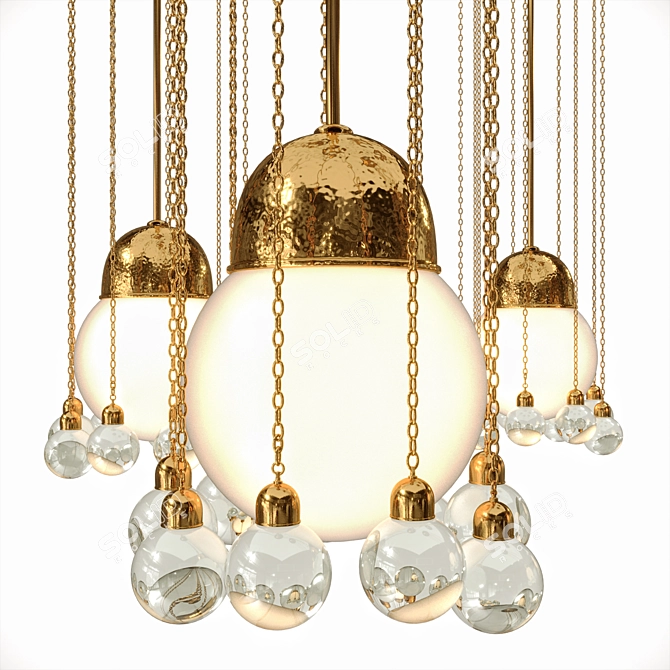 Vienna Secession Pendant Lamp 3D model image 1