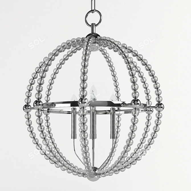 Crystal Ball Chandelier Set 3D model image 3