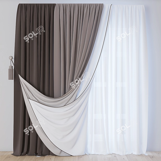 Luxury V-Ray Curtain_14: 3Ds Max 2011, FBX 3D model image 1