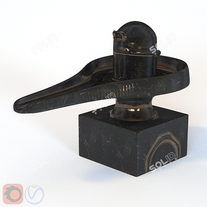 Sacred Shivalingam: A Vedic Cultural Treasure 3D model image 1