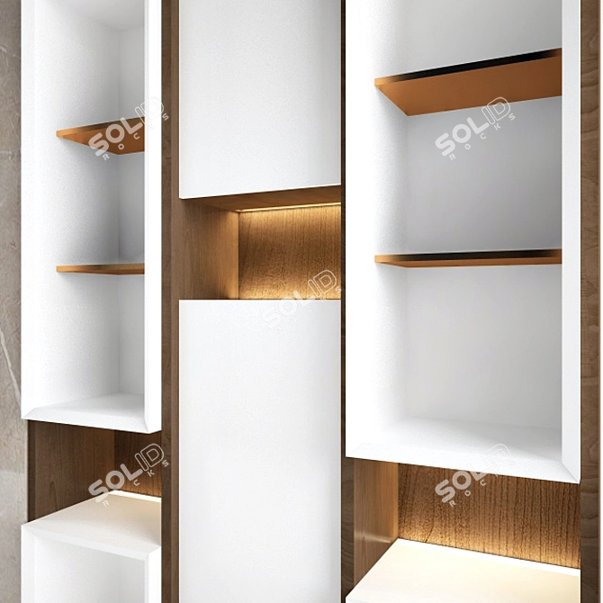 Modern Decorative Shelf Stand 3D model image 3