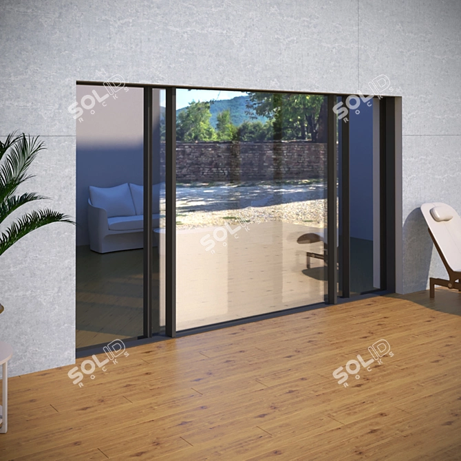 ModusHome Sliding Door PD 2B - Stylish Design and Maximum Flexibility 3D model image 2