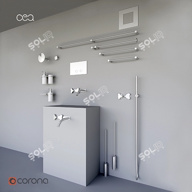 Sleek Stem Collection by CEA Design 3D model image 1