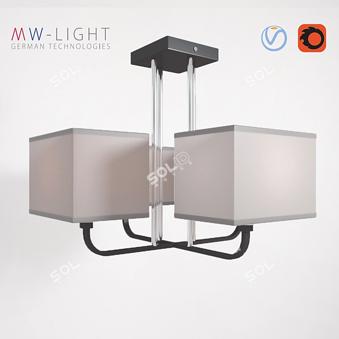 Megapolis Chandelier MW-LIGHT PRATO - Stylish Ceiling Lighting 3D model image 1