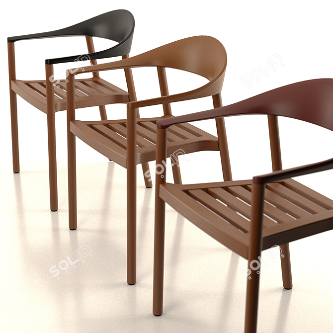 Monza Outdoor Armchair: Stackable Design 3D model image 2