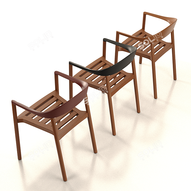 Monza Outdoor Armchair: Stackable Design 3D model image 3