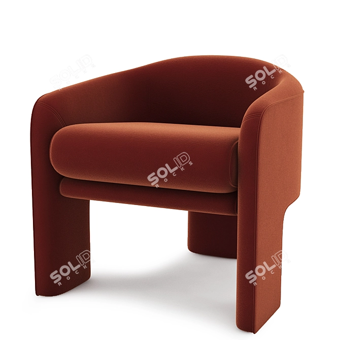 Reviving Mid-Century Style: Vladimir Kagan Lounge Chair 3D model image 1