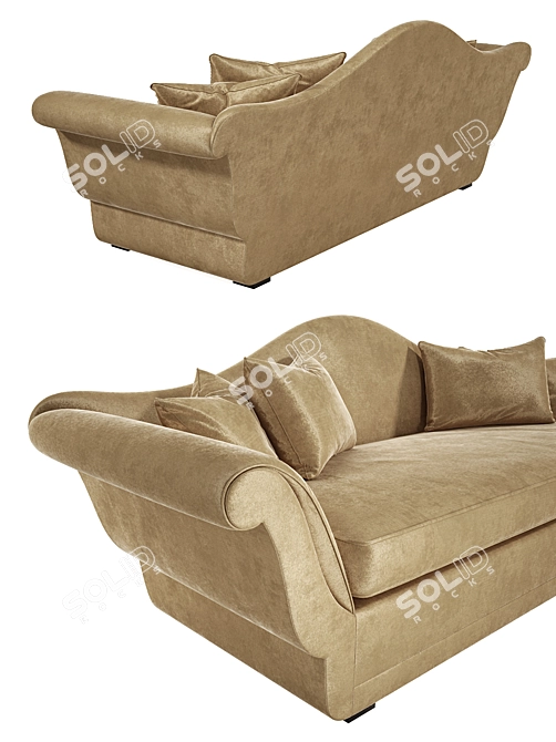 Elegant Sepal Sofa for Classic Living 3D model image 2