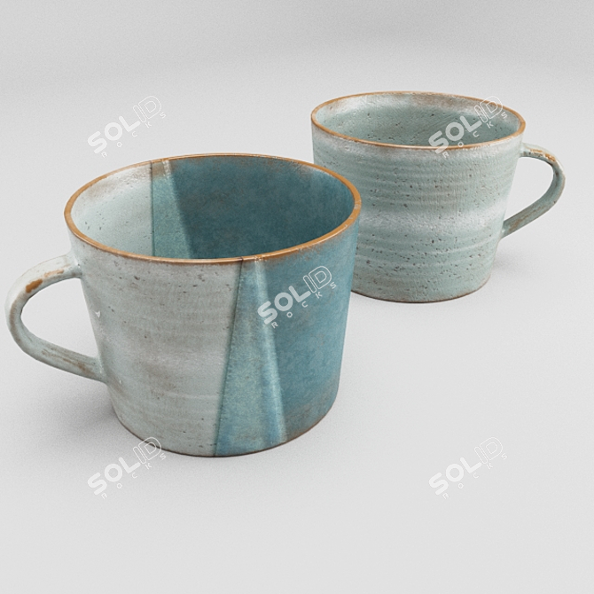 Karin Tunare Coffee Mug Set 3D model image 1