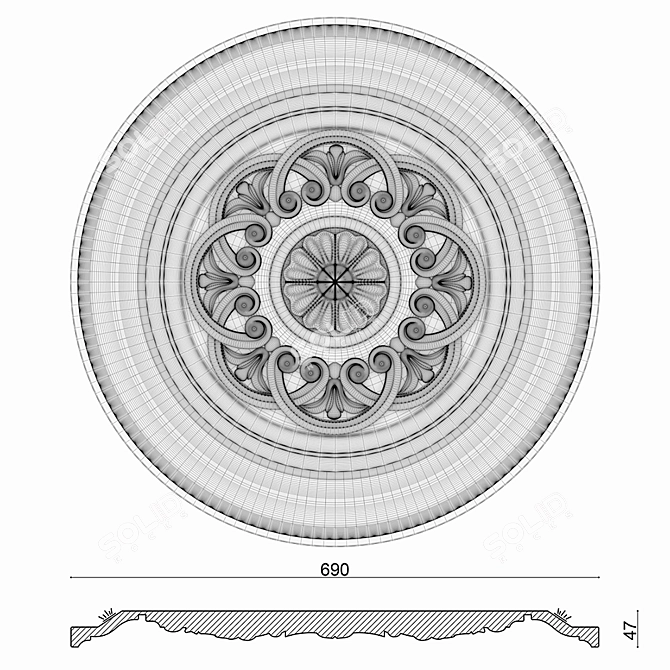 Versatile Socket: Perfect for Walls & Ceilings 3D model image 3