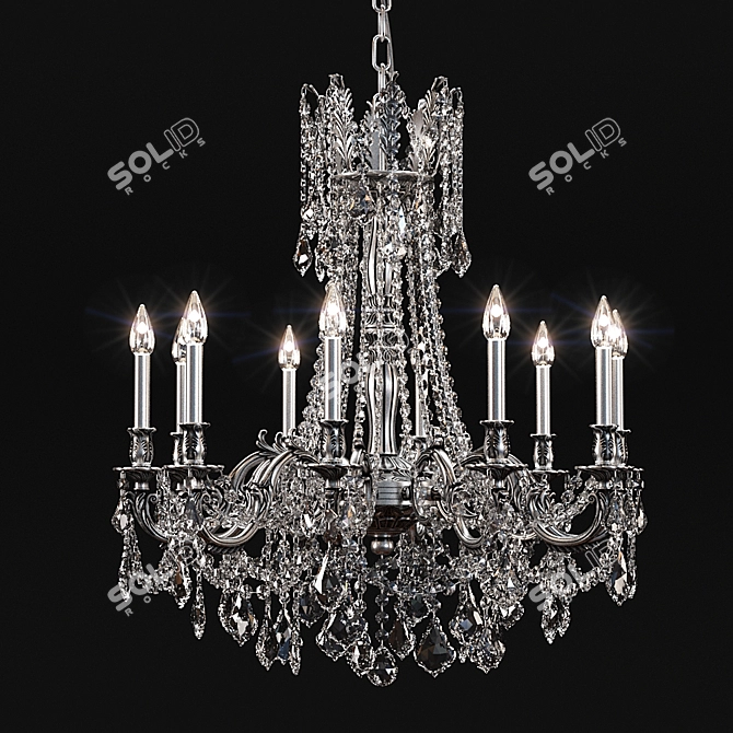 Elegant Rosallia Chandelier 9210 3D model image 1
