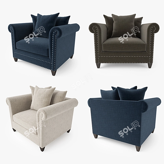 Durham Chair: Stylish and Versatile 3D model image 2