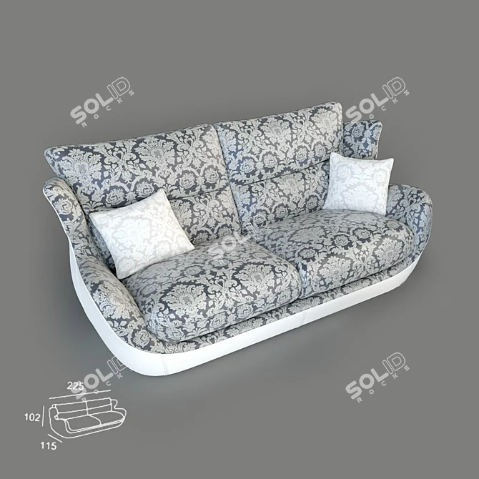 Title: Relotti Dega Sofa & Chair Set 3D model image 2