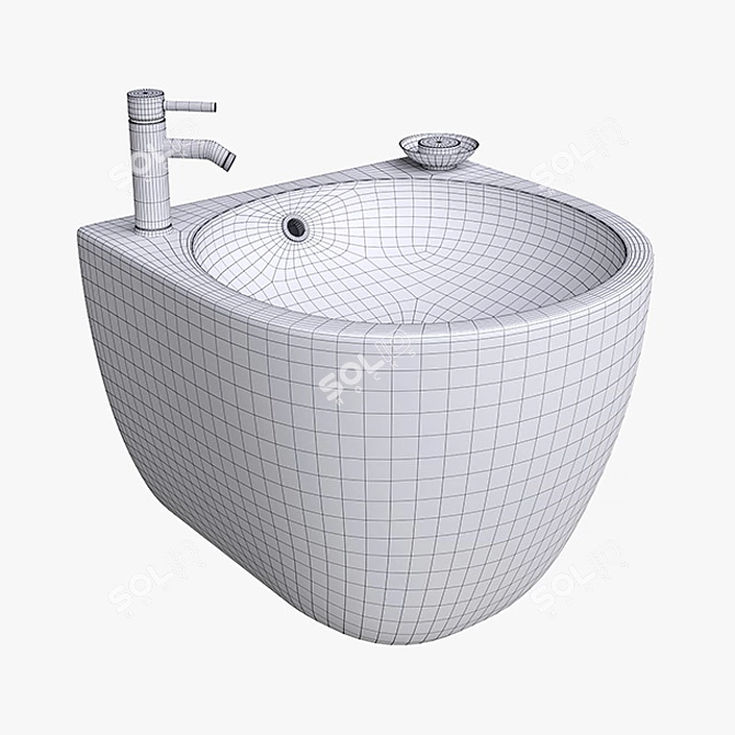  Sleek Melana MLN-500FBW Washbasin 3D model image 3