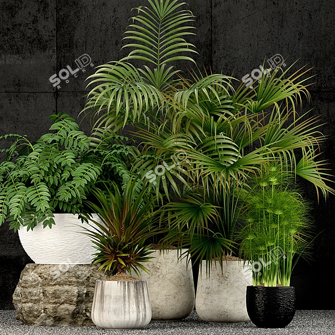 Botanical Bliss: 53 Green Wonders 3D model image 1