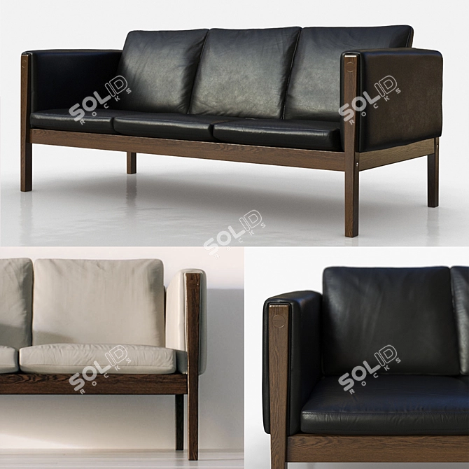Iconic CH163 Sofa by Carl Hansen 3D model image 1