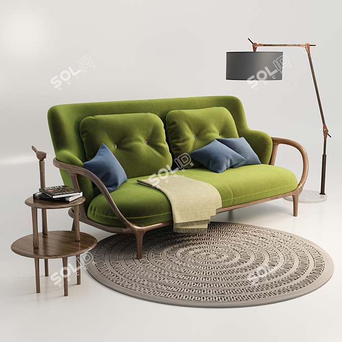 Elegant Porada Furniture Set 3D model image 1