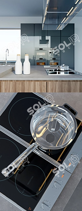 Poliform Varenna Artex: Sleek and Functional Kitchen Elegance 3D model image 3