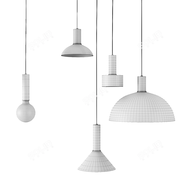 Minimalist Nordic Pendant- Ferm Living Collect Lighting 3D model image 3