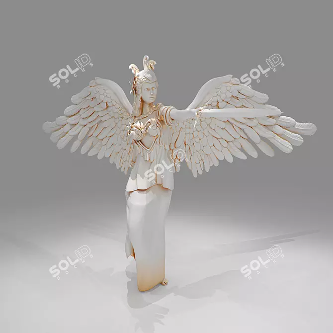 Triumphant Goddess of Victory 3D model image 1