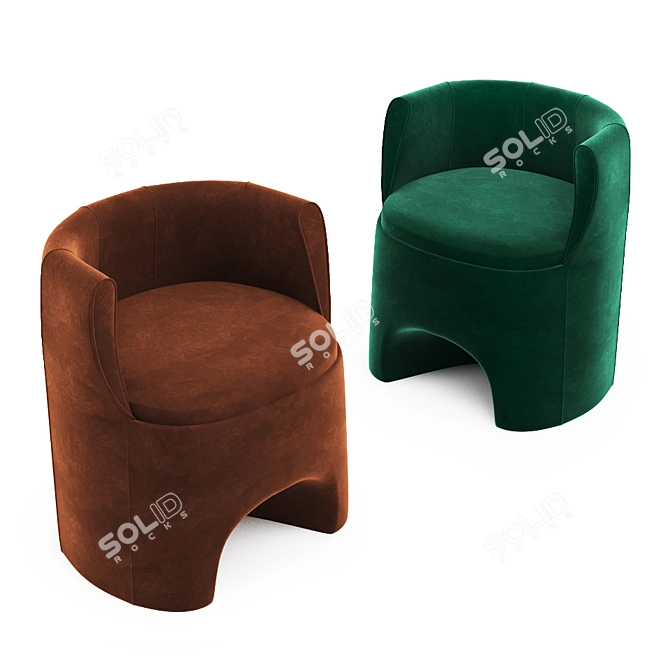 Elevate Your Space with Azucena Lounge Chairs 3D model image 1