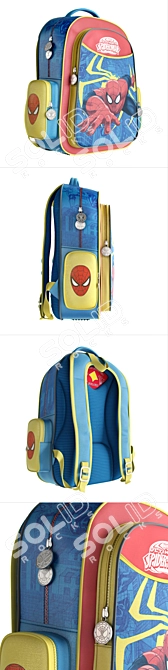 Spider Man Mesh Backpack 3D model image 2