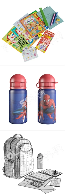 Spider Man Mesh Backpack 3D model image 3