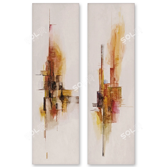 Abstract Giclée Wall Art 3D model image 1