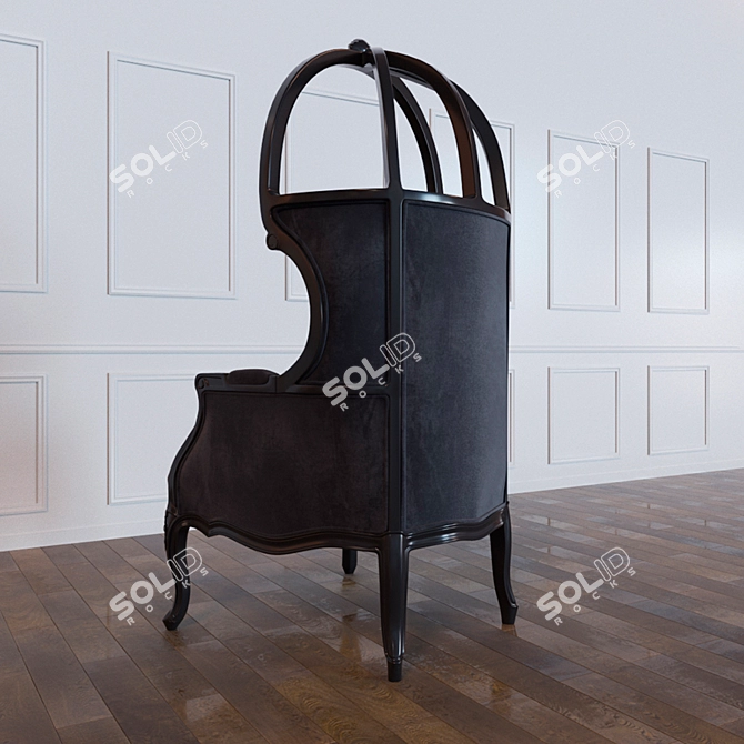 Elegant Wellington Chair 3D model image 2
