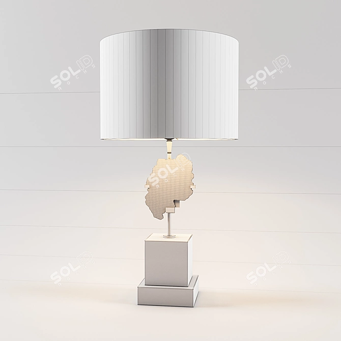 Elegant Gold Table Lamp 3D model image 3