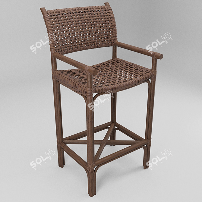 Elegant Kevin Barstool - LaCor 3D model image 1