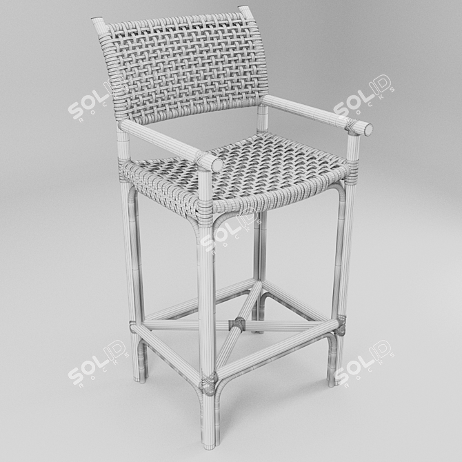 Elegant Kevin Barstool - LaCor 3D model image 3